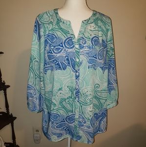 LAURA SCOTT Woman blouse.  Size 1x